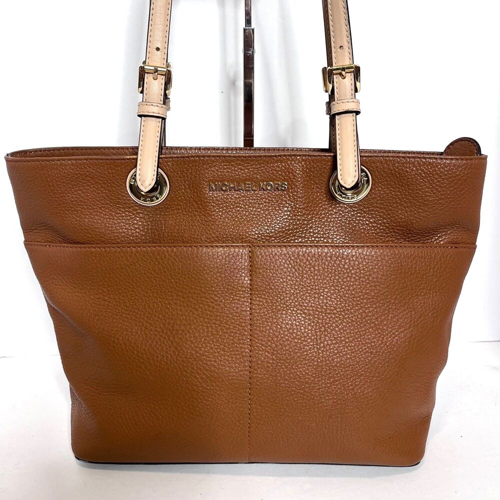 Michael Kors Bedford Acorn Double Handle Pebbled Leather Tote